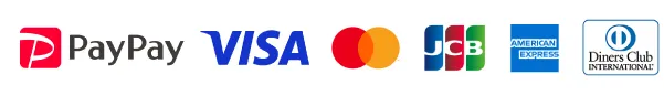 PayPay VISA Mastercard JCB AMERICAN EXPRESS Diners Club INTERNATIONAL
